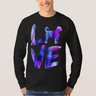 Love Labradoodle Watercolor Blue Dog Mum Dad 1 T-Shirt