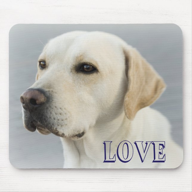 Love Labrador Retriever Puppy Dog Mousepad (Front)