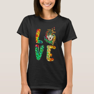 Love Labrador Retriever Sunflower Tie Dye Dog Mum T-Shirt