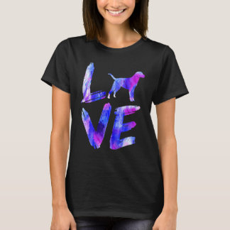 Love Labrador Watercolor Blue Dog Mom Dad 1 T-Shirt