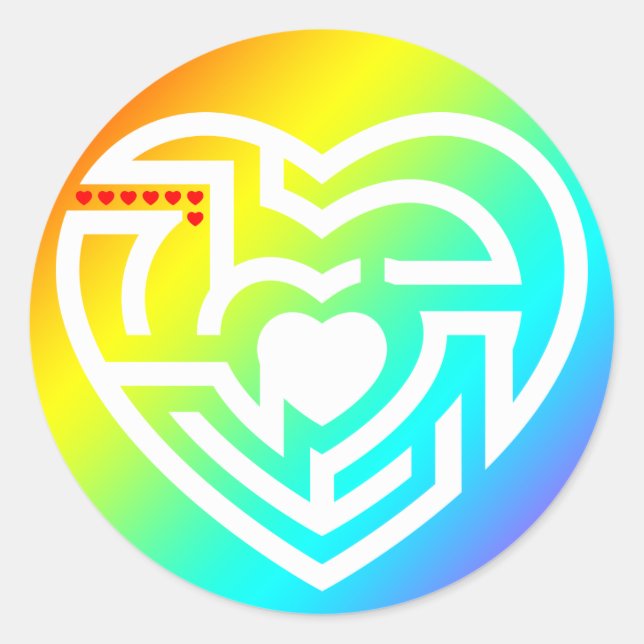 love labyrinth classic round sticker (Front)