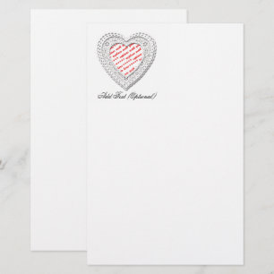 Love Laced Heart Shaped Photo Frame Stationery