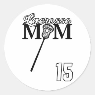 Love Lacrosse Mum Lacrosse #15 Shirt Lax Player Je Classic Round Sticker