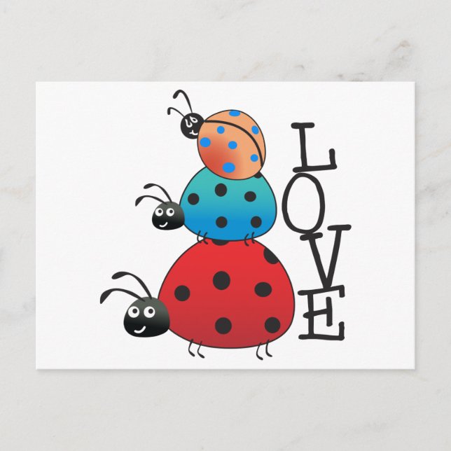 Love Ladybugs Postcard (Front)