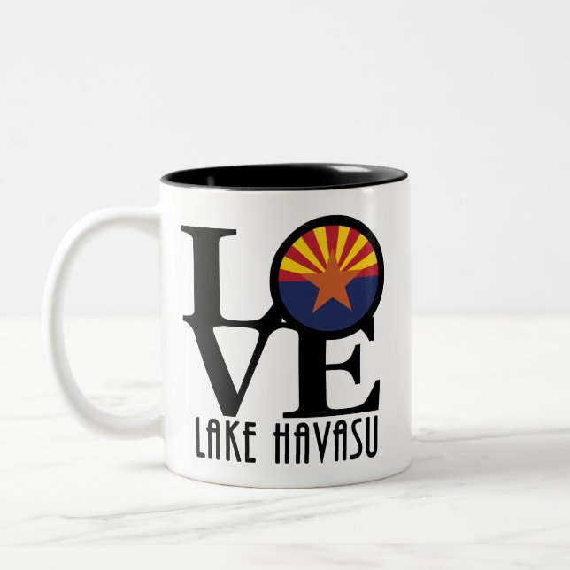 LOVE Lake Havasu 11oz Two-Tone Coffee Mug (Left)