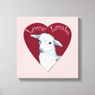 Love Lambs Canvas Print