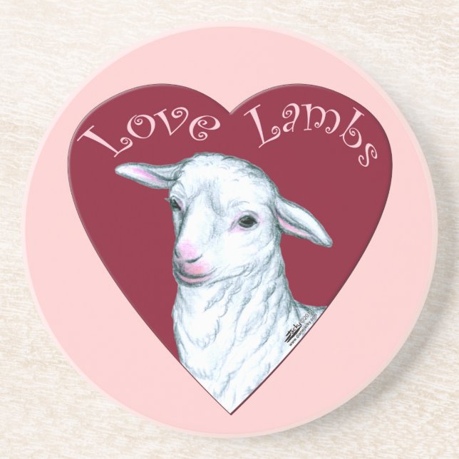 Love Lambs Coaster (Front)