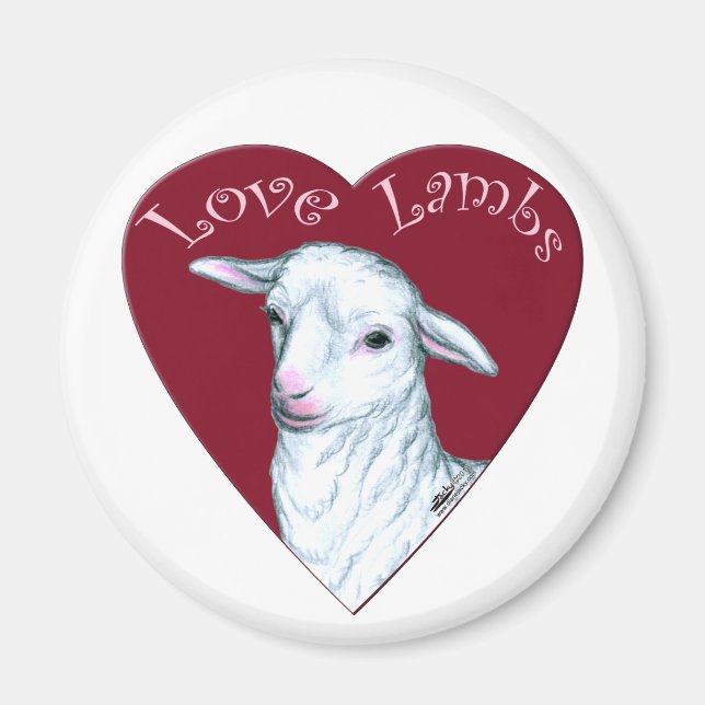Love Lambs Magnet (Front)