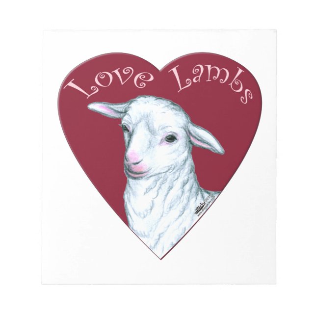 Love Lambs Notepad (Front)