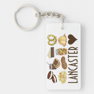 Love Lancaster PA Pennsylvania Dutch Amish Foods Key Ring