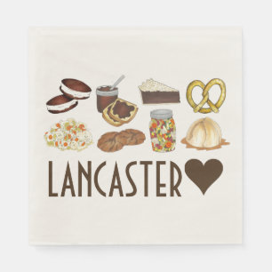 Love Lancaster PA Pennsylvania Dutch Amish Foods Napkin