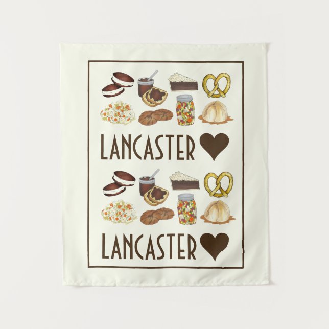 Love Lancaster PA Pennsylvania Dutch Amish Foods Tapestry (Front)