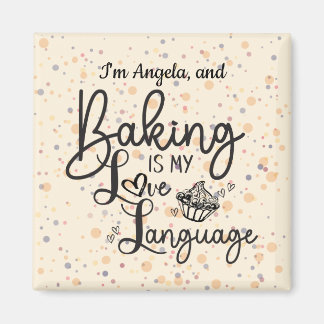 Love Language Baking Personalised Magnet