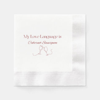 Love Language Cabernet Sauvignon Cocktail Napkins
