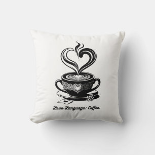 Love Language Coffee Mug Minimalist Valentine's Cushion