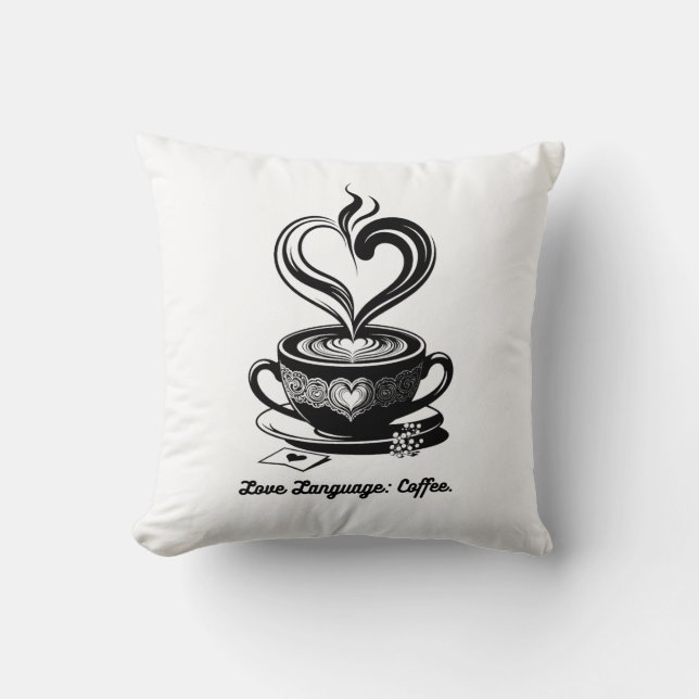 Love Language Coffee Mug | Minimalist Valentine's  Cushion (Front)