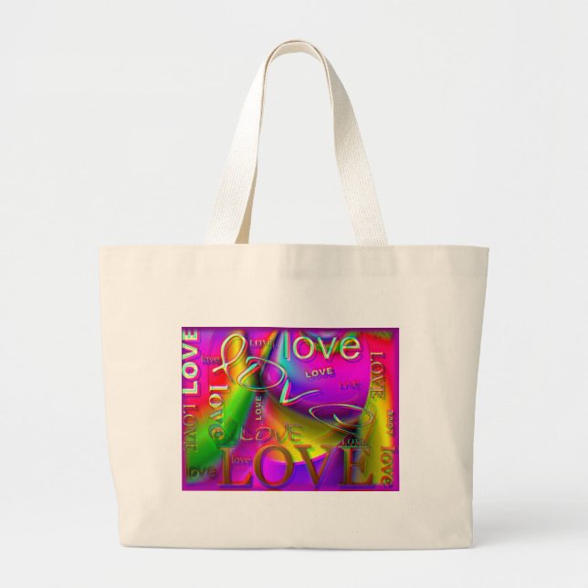 Love Large Tote Bag (Front)