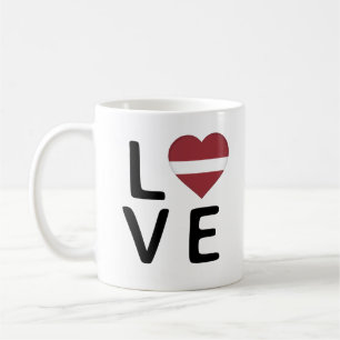 Love - Latvia Flag Coffee Mug