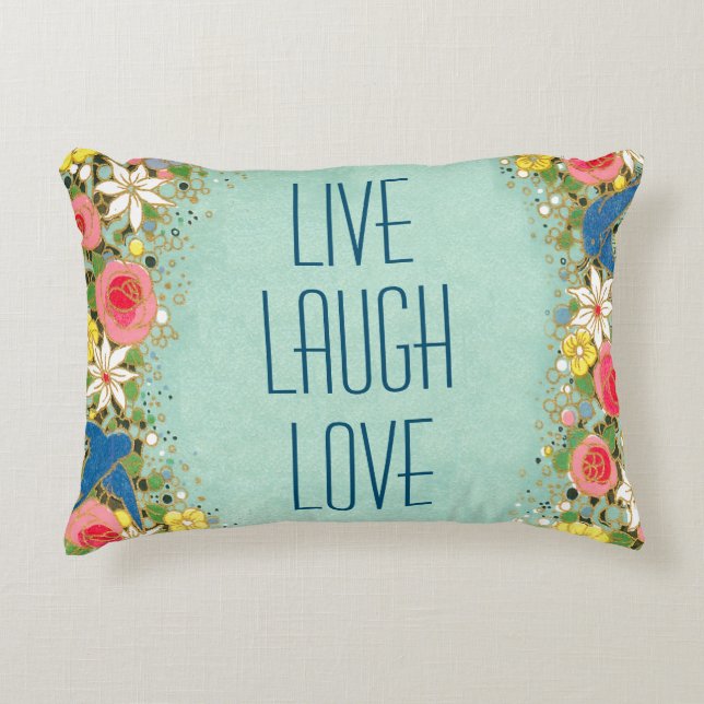 Love Laugh Love Decorative Cushion (Front)