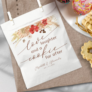 Love Laughter and a Cookie for After Boho Wedding Favour Bags