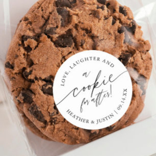 Love Laughter and a Cookie for After Cookie Favour Classic Round Sticker