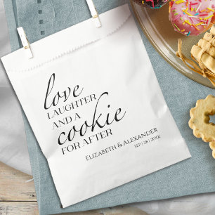 Love Laughter and a Cookie for After   Wedding Favour Bags