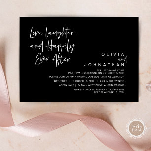 Love, Laughter and Happily ever after, Elopement I Invitation