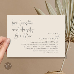 Love, Laughter and Happily ever after, Elopement I Invitation