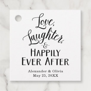 Love, Laughter, and Happily Ever After Favour Tags