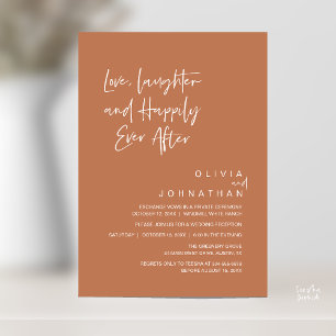 Love, Laughter and Happily Ever After, Modern Invitation