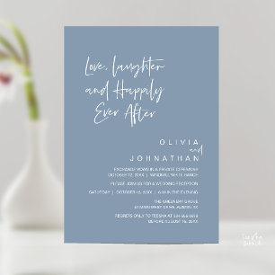 Love, Laughter and Happily Ever After, Modern Invitation