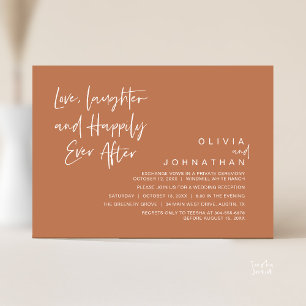 Love, Laughter and Happily Ever After, Modern Invitation