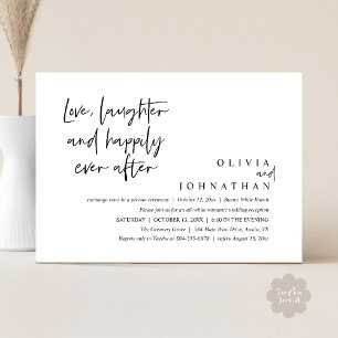 Love, Laughter And Happily Ever After Reception Invitation