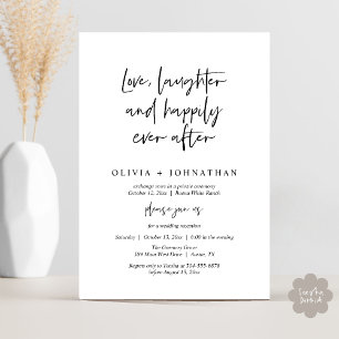 Love, Laughter And Happily Ever After Reception Invitation