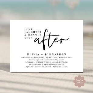 Love, Laughter And Happily Ever After Reception Invitation