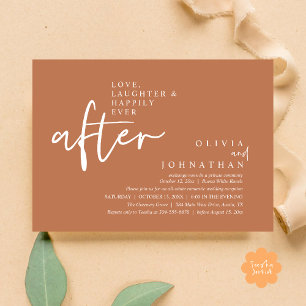 Love, Laughter And Happily Ever After Reception Invitation