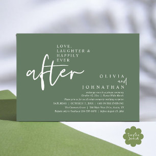 Love, Laughter And Happily Ever After Reception Invitation