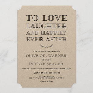 Love, Laughter, and Happily Ever After Wedding Invitation