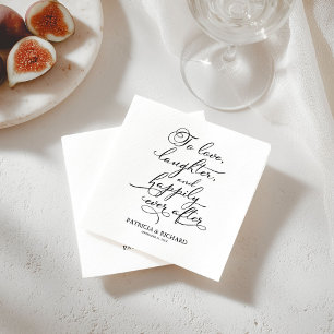 Love, laughter, and happily ever after Wedding Napkin