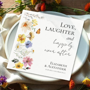 Love, laughter, and happily ever after Wedding Napkin