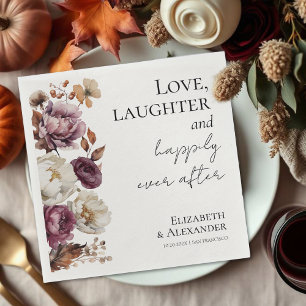 Love, laughter, and happily ever after Wedding Napkin