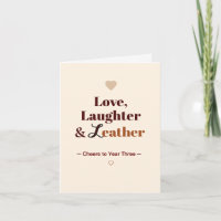 Love, Laughter and Leather 3rd wedding anniversary