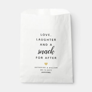Love, Laughter And Snack for After Chic Snack Favour Bags