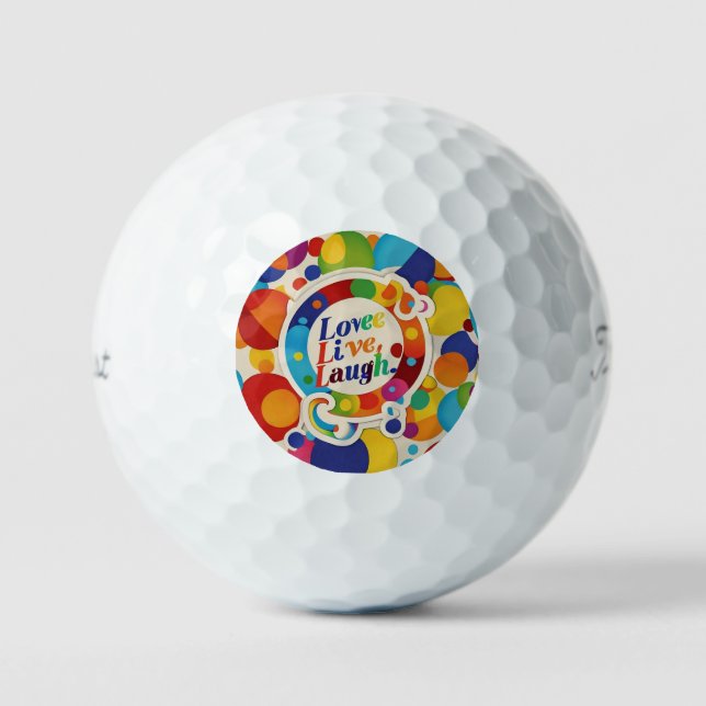 "Love, Laughter, and Sunshine" Golf Balls (Front)