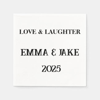 Love & Laughter Custom Napkins –Wedding Decor 2025