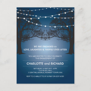 Love, Laughter & Happily Ever After engagement Invitation Postcard
