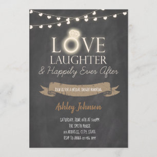 Love laughter happily ever after invite