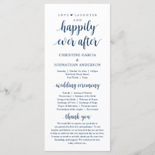 Love laughter Happily ever after, Wedding Ceremony Programme