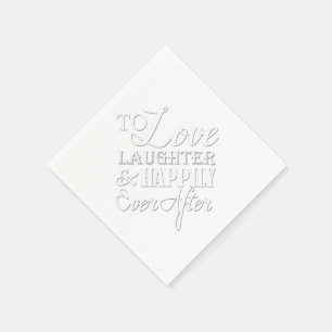 Love Laughter Happily Ever After Wedding Napkin