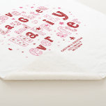 Love Laughter Happily Ever Personalised Wedding Sherpa Blanket<br><div class="desc">Modern and festive wedding favour or wedding welcome gift for your beloved guests, featuring "Love, Laughter and Happily Ever After" with an elegant burgundy detailed script typography with your names and wedding date beneath. ★ Easily PERSONALIZE the design with your details! ★ For MATCHING ITEMS, please check my Love laughter...</div>